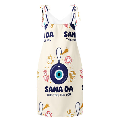 Sana Da All-Over Print Slip Dress, Roots & Talks - product photo