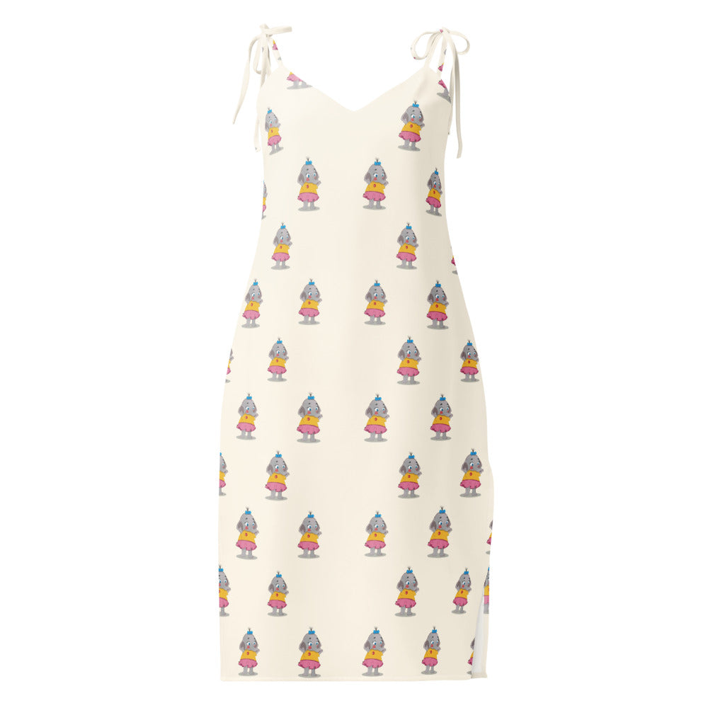 Filiz Elephant All-Over Print Slip Dress, Roots & Talks - Front