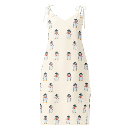 Pingucan Penguin All-Over Print Slip Dress, Roots & Talks - Front