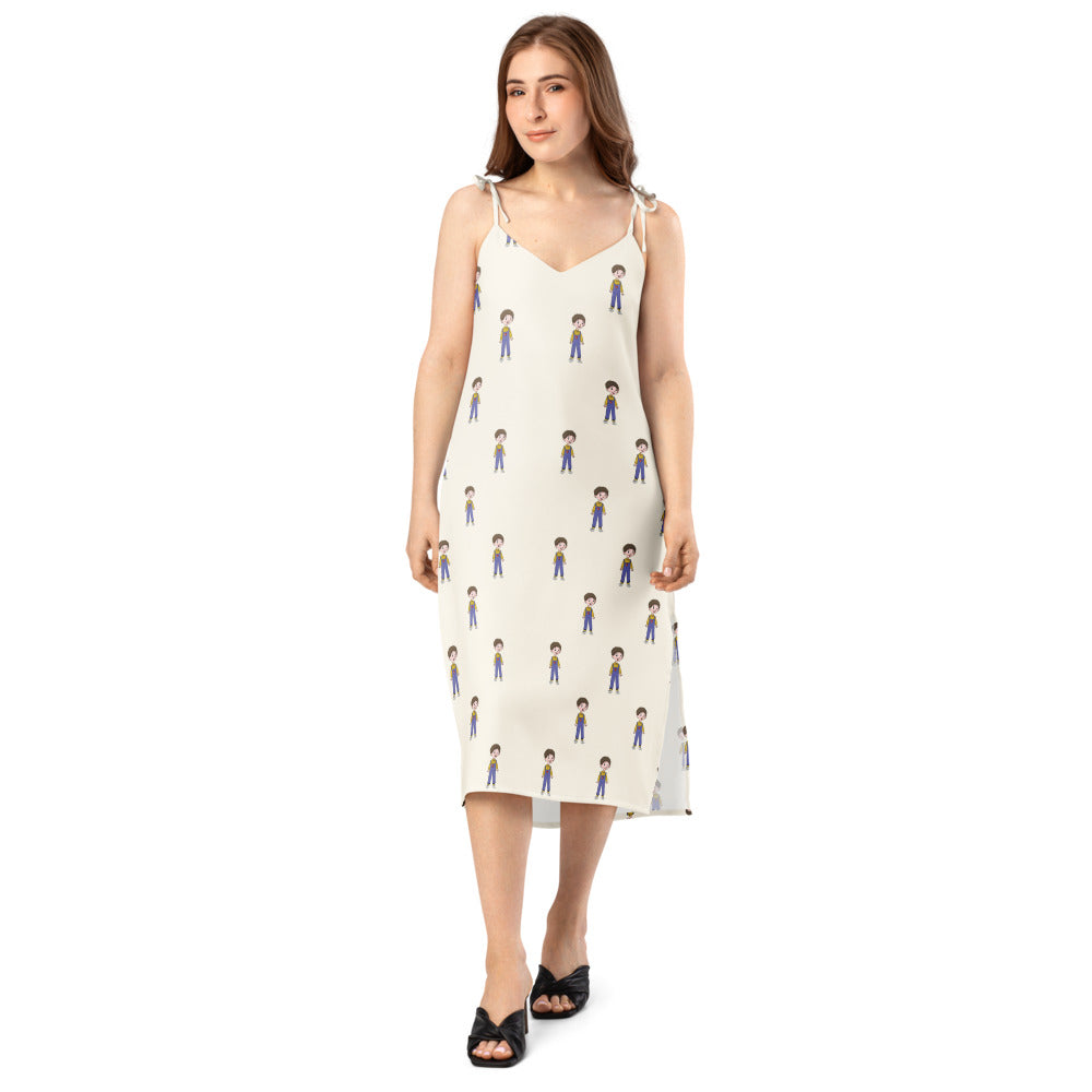 Ahmet Character All-Over Print Slip Dress, Roots & Talks - lifestyle photo 2