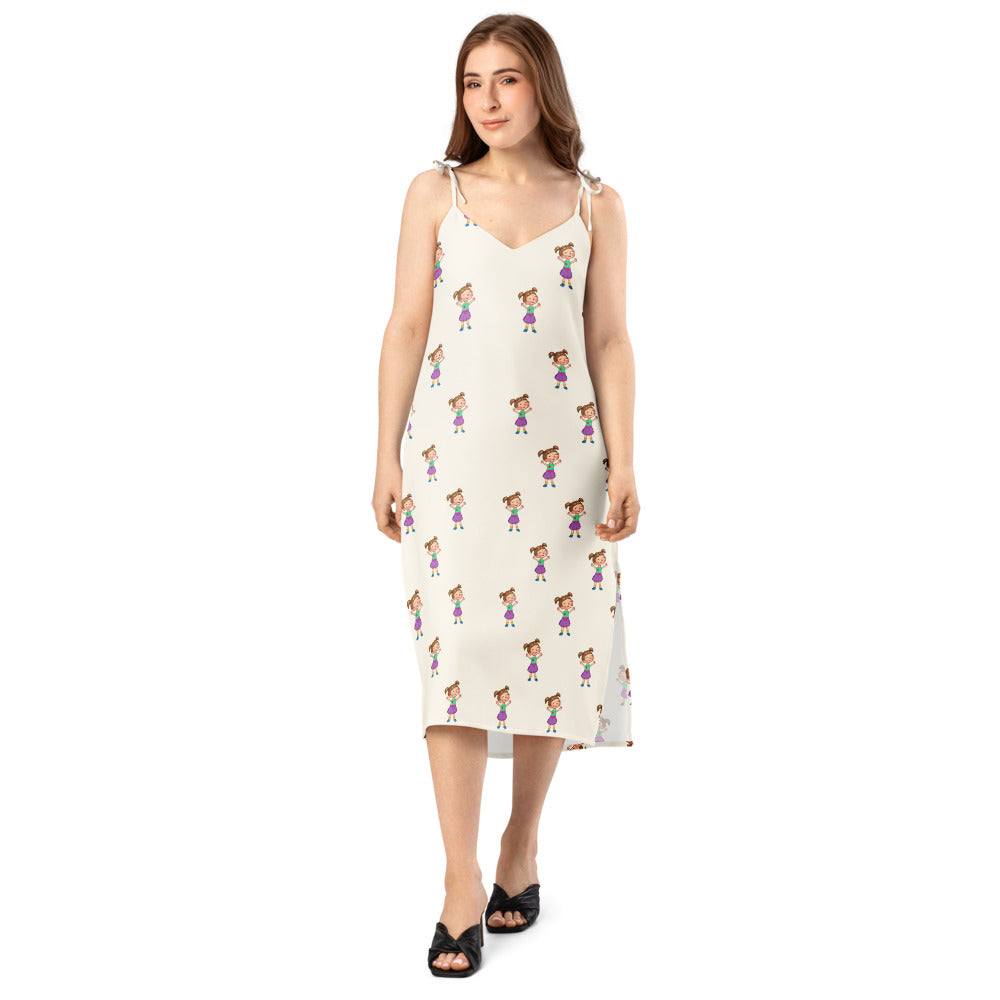 Ela Character All-Over Print Slip Dress, Roots & Talks - lifestyle photo 2