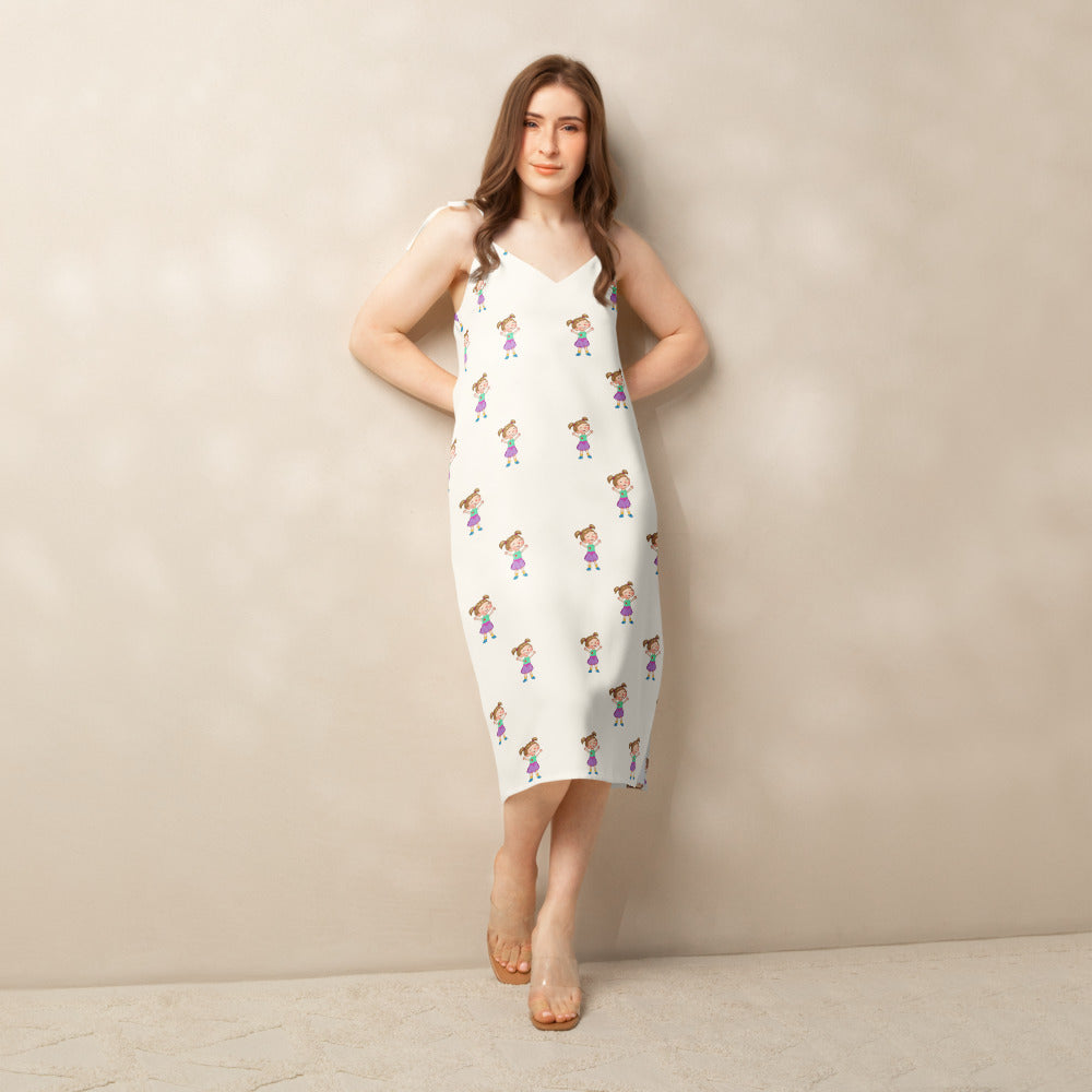 Ela Character All-Over Print Slip Dress, Roots & Talks - lifestyle photo 1