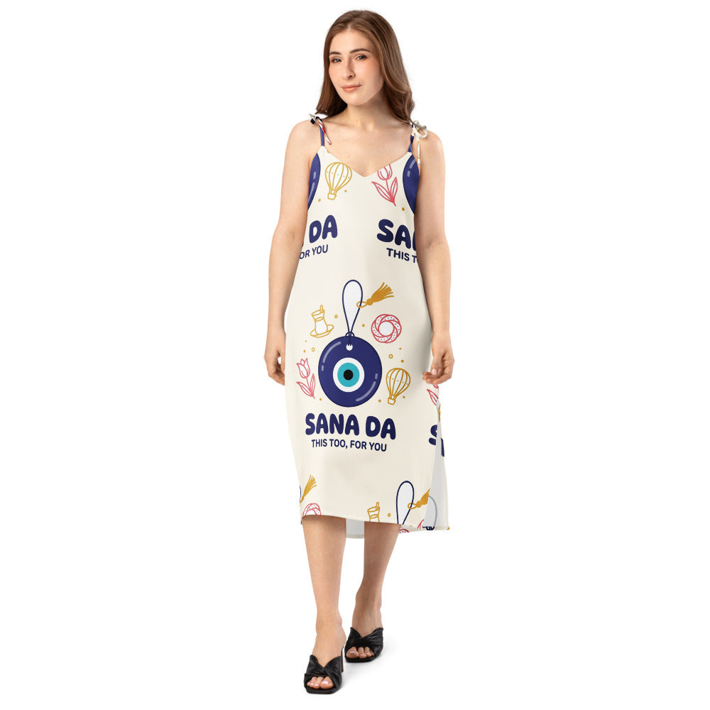 Sana Da All-Over Print Slip Dress, Roots & Talks - lifestyle photo 2
