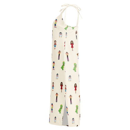 Roots & Talks Characters All-Over Print Slip Dress - Left