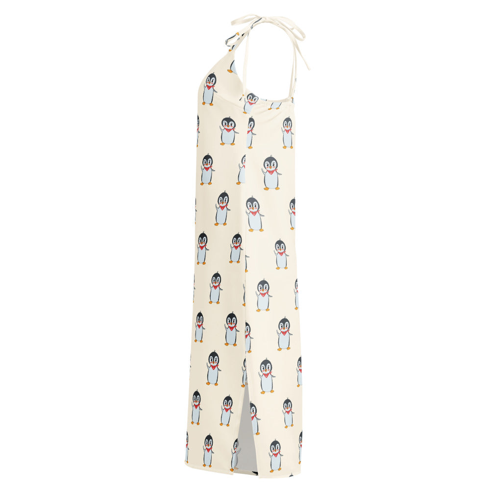 Pingucan Penguin All-Over Print Slip Dress, Roots & Talks - Left