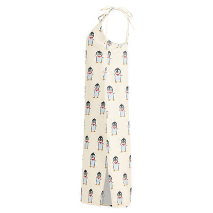 Pingucan Penguin All-Over Print Slip Dress, Roots & Talks - Left