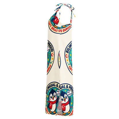 Bilingual & Proud All-Over Print Slip Dress, Roots & Talks - Left
