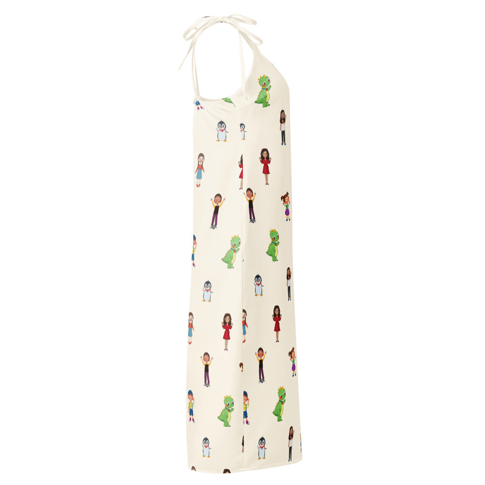 Roots & Talks Characters All-Over Print Slip Dress - Right