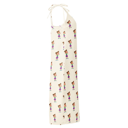 Ela Character All-Over Print Slip Dress, Roots & Talks - Right