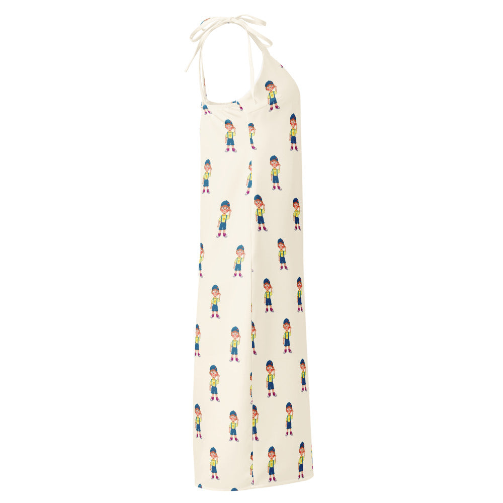 Giray Character All-Over Print Slip Dress, Roots & Talks - Right