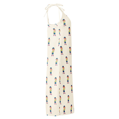 Giray Character All-Over Print Slip Dress, Roots & Talks - Right