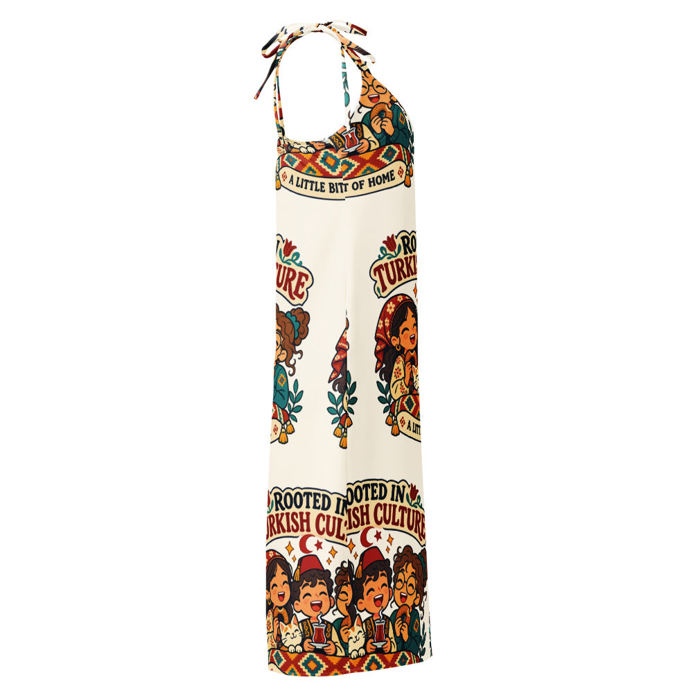 Rooted in Turkish Culture All-Over Print Slip Dress, Roots & Talks - Right
