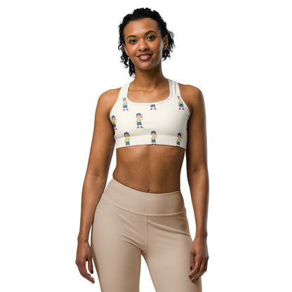 Giray Character All-Over Print Sports Bra, Roots & Talks - product photo