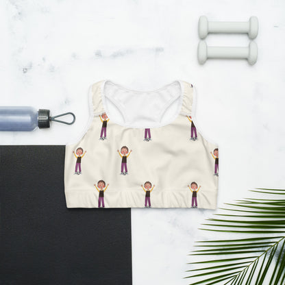 Gazi Character All-Over Print Sports Bra, Roots & Talks - lifestyle photo 1