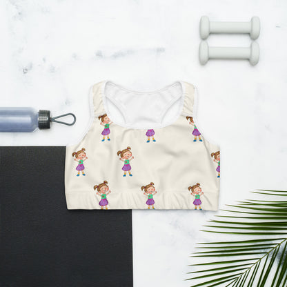 Ela Character All-Over Print Sports Bra, Roots & Talks - lifestyle photo 1