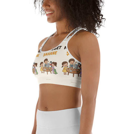 Çay Bahane, Muhabbet Şahane All-Over Print Sports Bra, Roots & Talks - lifestyle photo 3