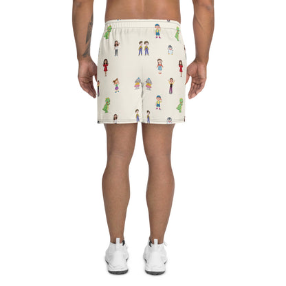 Roots & Talks Characters All-Over Print Unisex Athletic Long Shorts - product photo