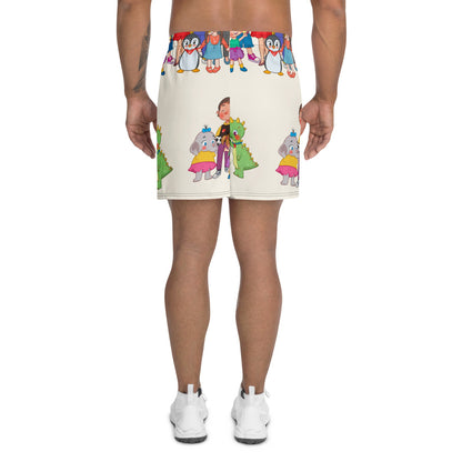 All the Characters Together All-Over Print Unisex Athletic Long Shorts, Roots & Talks - product photo