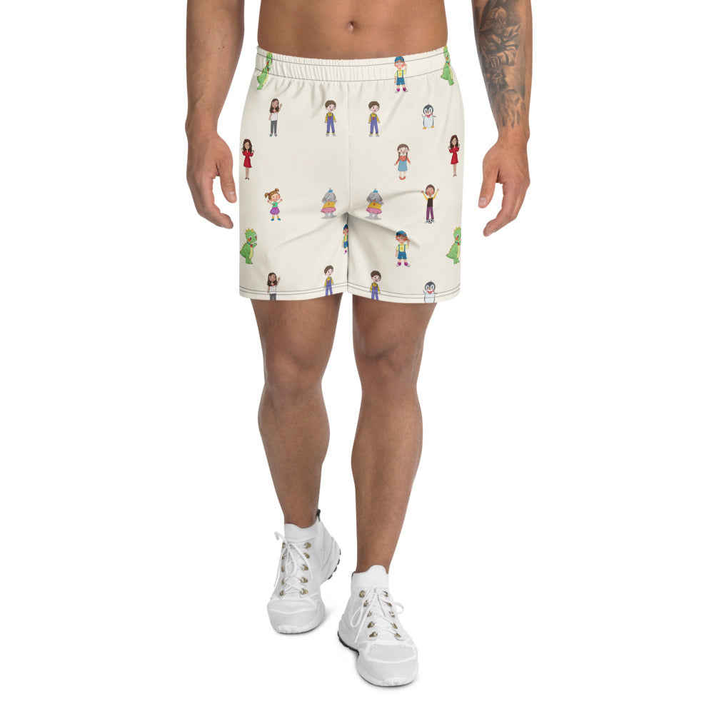 Roots & Talks Characters All-Over Print Unisex Athletic Long Shorts - product photo