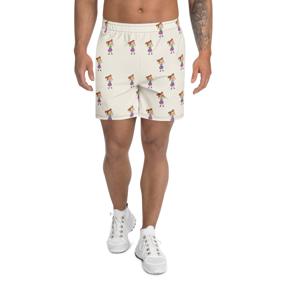 Ela Character All-Over Print Unisex Athletic Long Shorts, Roots & Talks - product photo