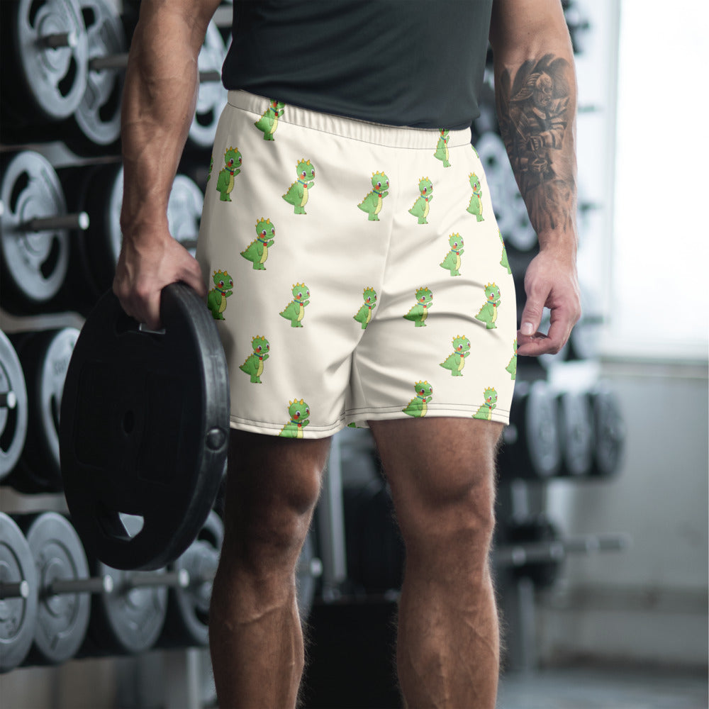 Dino Dinosaur All-Over Print Unisex Athletic Long Shorts, Roots & Talks - lifestyle photo 1