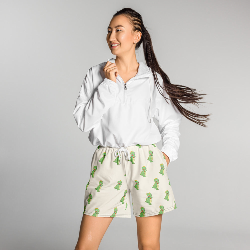 Dino Dinosaur All-Over Print Unisex Athletic Long Shorts, Roots & Talks - lifestyle photo 2
