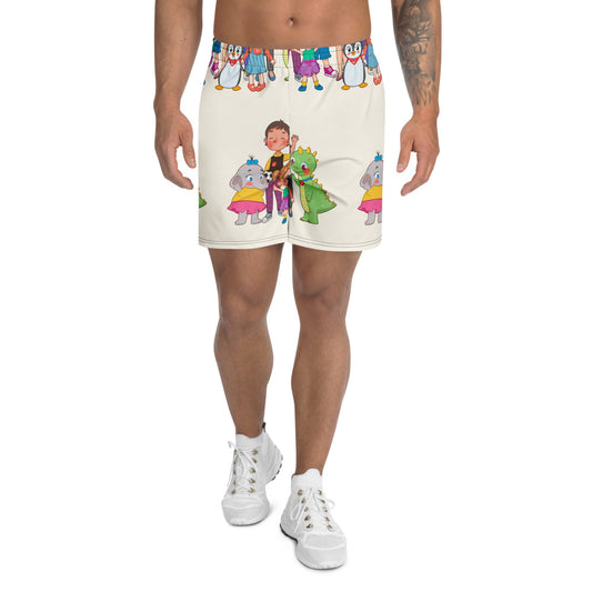 All the Characters Together All-Over Print Unisex Athletic Long Shorts, Roots & Talks - product photo