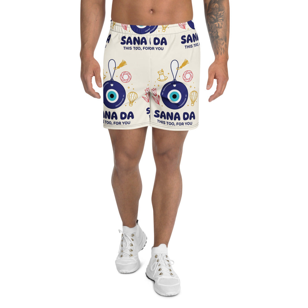 Sana Da All-Over Print Unisex Athletic Long Shorts, Roots & Talks - product photo