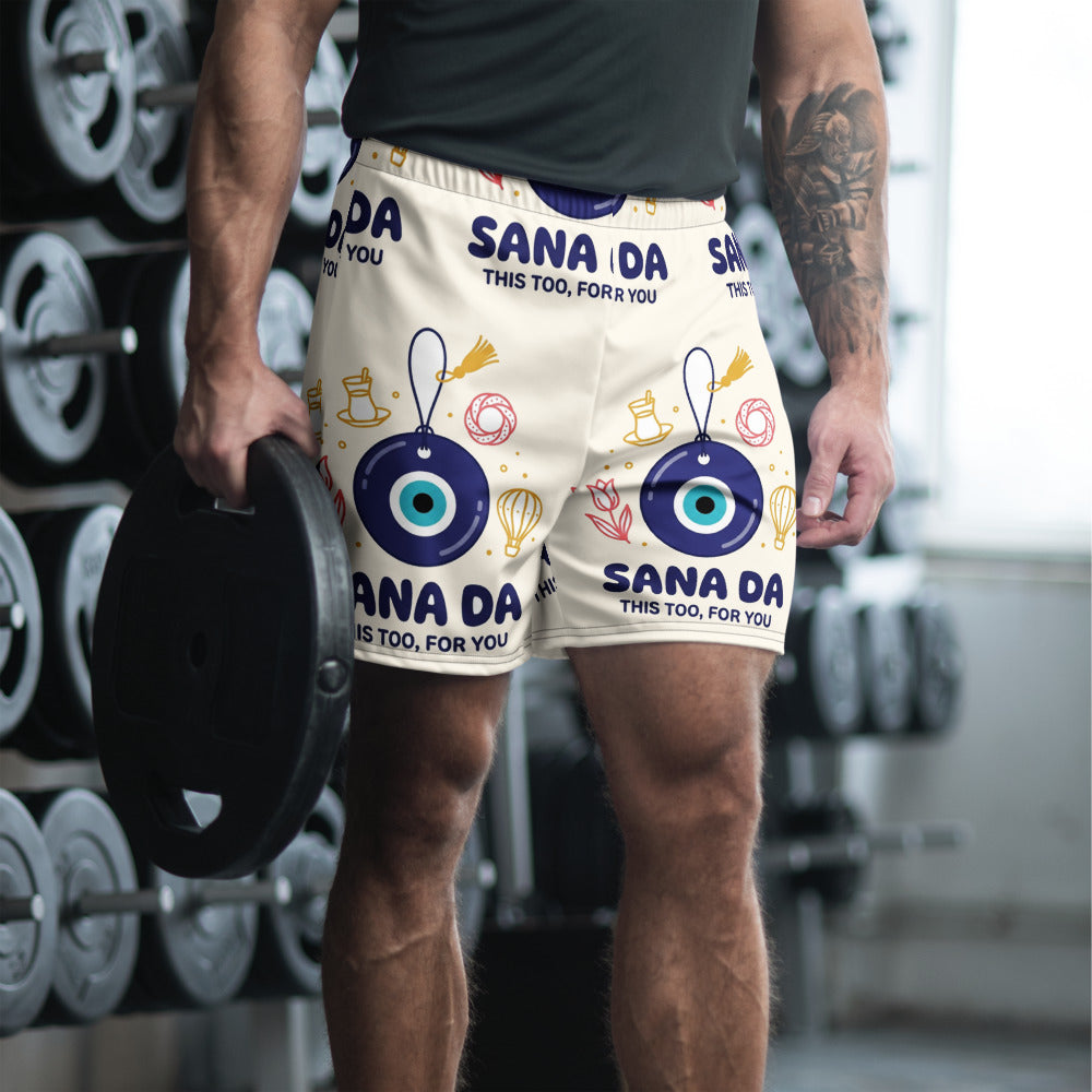 Sana Da All-Over Print Unisex Athletic Long Shorts, Roots & Talks - lifestyle photo 1