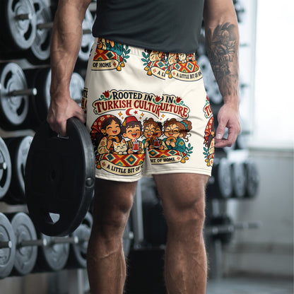 Rooted in Turkish Culture All-Over Print Unisex Athletic Long Shorts, Roots & Talks - lifestyle photo 1