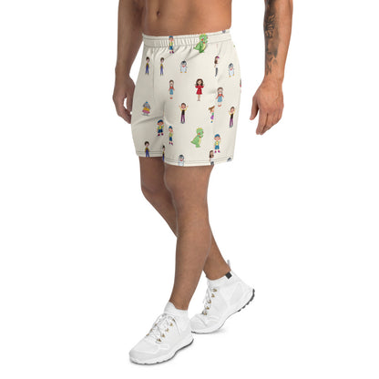 Roots & Talks Characters All-Over Print Unisex Athletic Long Shorts - Left