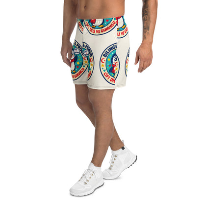 Bilingual & Proud All-Over Print Unisex Athletic Long Shorts, Roots & Talks - Left