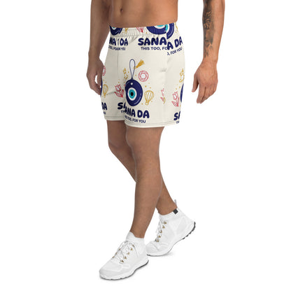 Sana Da All-Over Print Unisex Athletic Long Shorts, Roots & Talks - Left