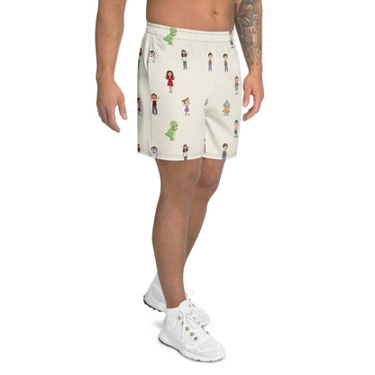 Roots & Talks Characters All-Over Print Unisex Athletic Long Shorts - Right