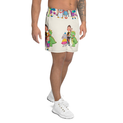 All the Characters Together All-Over Print Unisex Athletic Long Shorts, Roots & Talks - Right