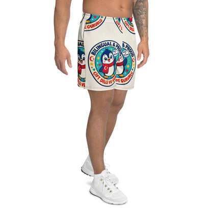 Bilingual & Proud All-Over Print Unisex Athletic Long Shorts, Roots & Talks - Right