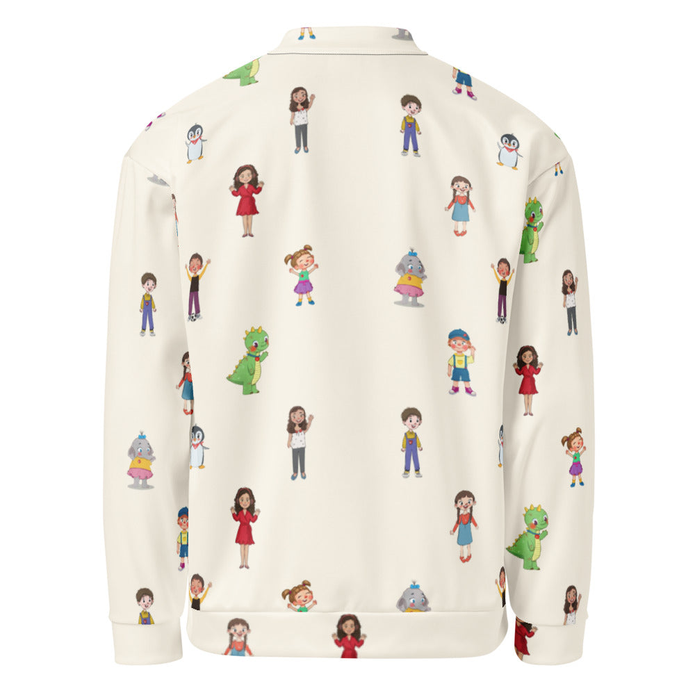 Roots & Talks Characters All-Over Print Unisex Bomber Jacket - product photo
