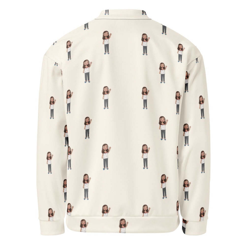 Defne Character All-Over Print Unisex Bomber Jacket, Roots & Talks - product photo