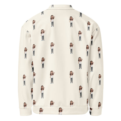 Defne Character All-Over Print Unisex Bomber Jacket, Roots & Talks - product photo