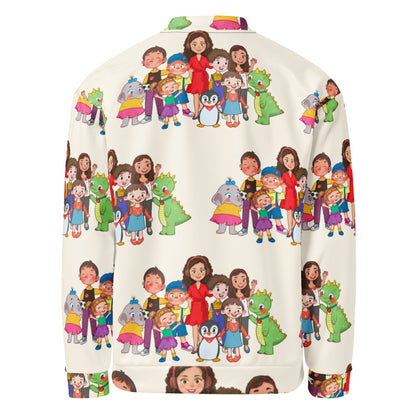 All the Characters Together All-Over Print Unisex Bomber Jacket, Roots & Talks - product photo