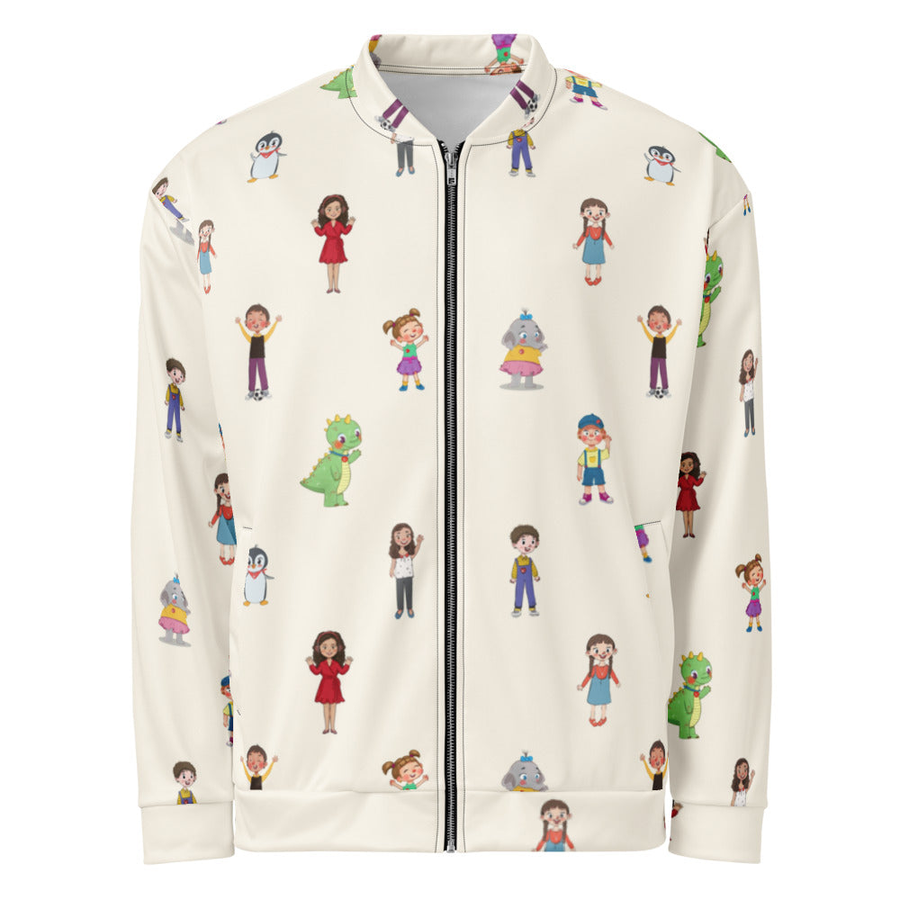 Roots & Talks Characters All-Over Print Unisex Bomber Jacket - product photo