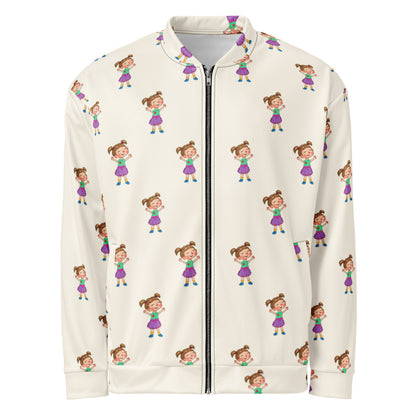 Ela Character All-Over Print Unisex Bomber Jacket, Roots & Talks - product photo