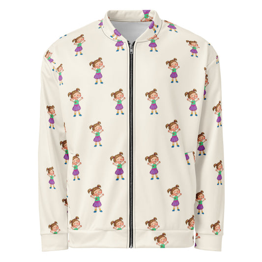 Ela Character All-Over Print Unisex Bomber Jacket, Roots & Talks - product photo