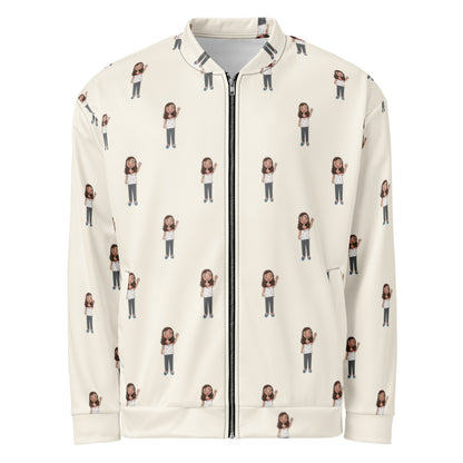 Defne Character All-Over Print Unisex Bomber Jacket, Roots & Talks - product photo