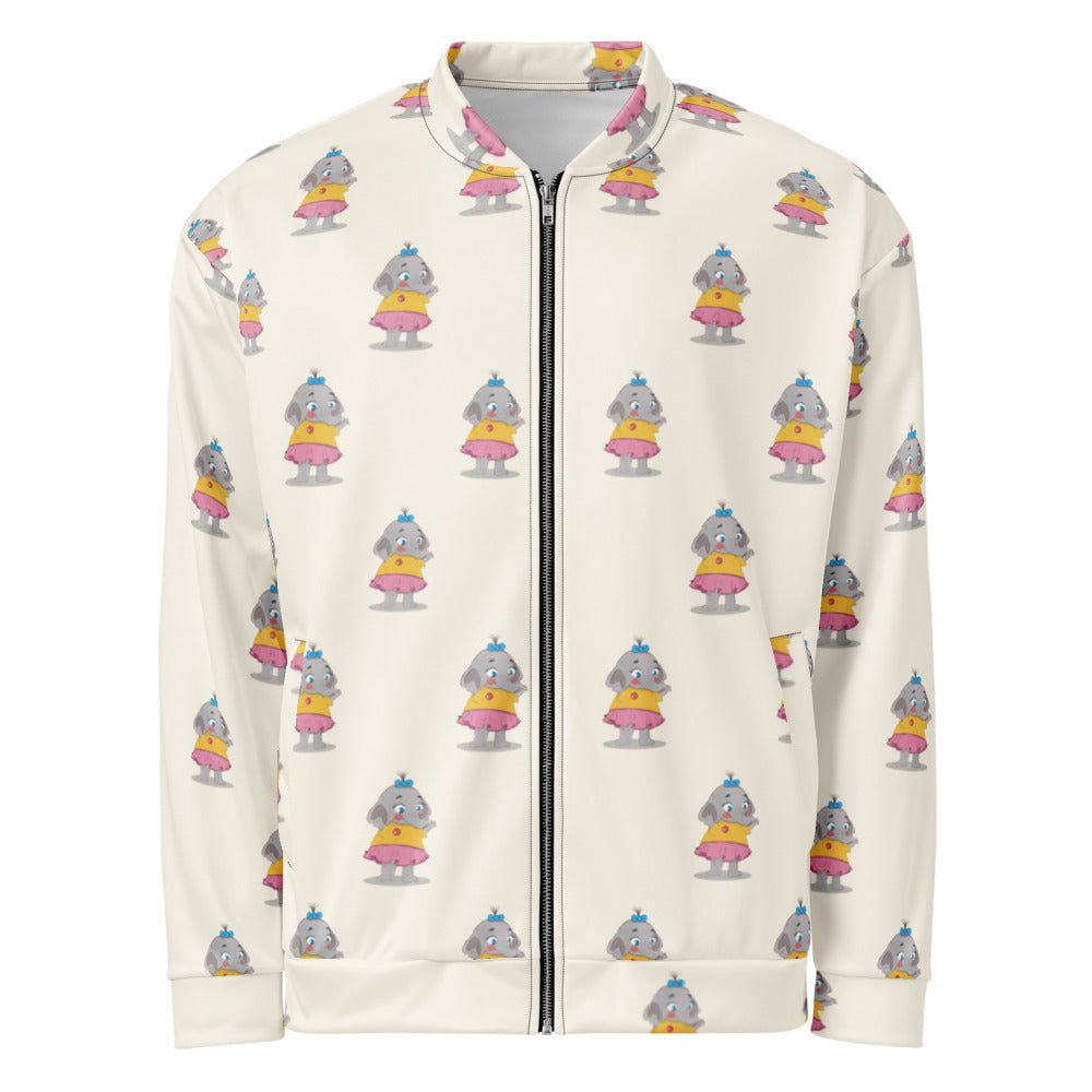 Filiz Elephant All-Over Print Unisex Bomber Jacket, Roots & Talks - product photo
