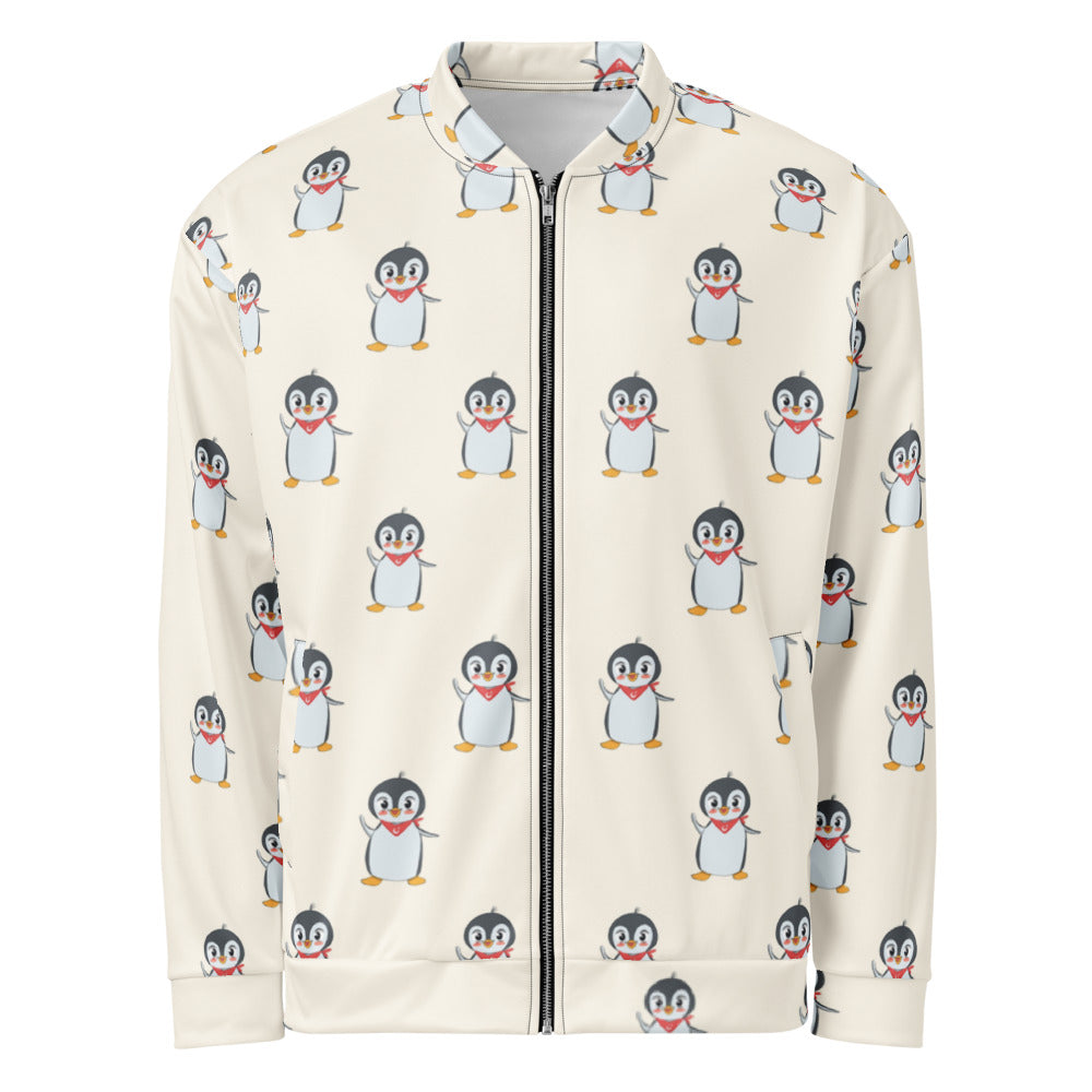 Pingucan Penguin All-Over Print Unisex Bomber Jacket, Roots & Talks - product photo