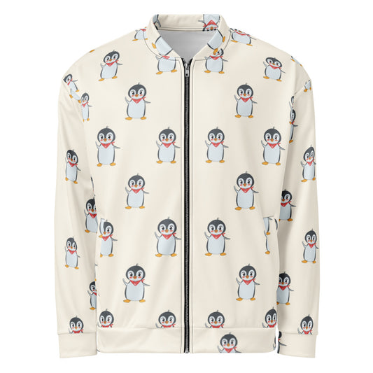 Pingucan Penguin All-Over Print Unisex Bomber Jacket, Roots & Talks - product photo