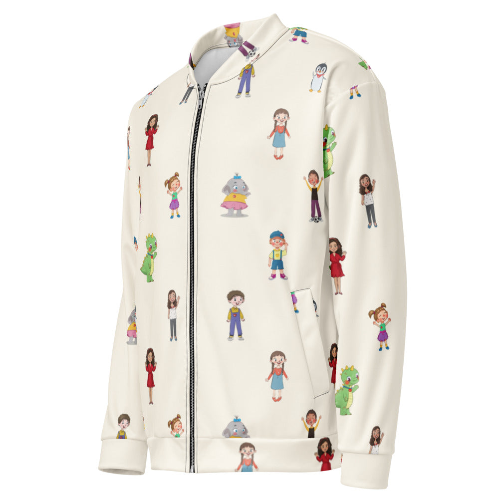 Roots & Talks Characters All-Over Print Unisex Bomber Jacket - product photo