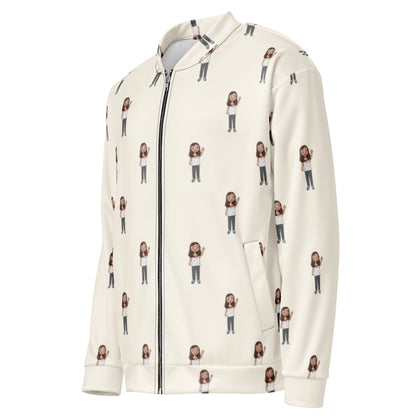 Defne Character All-Over Print Unisex Bomber Jacket, Roots & Talks - product photo