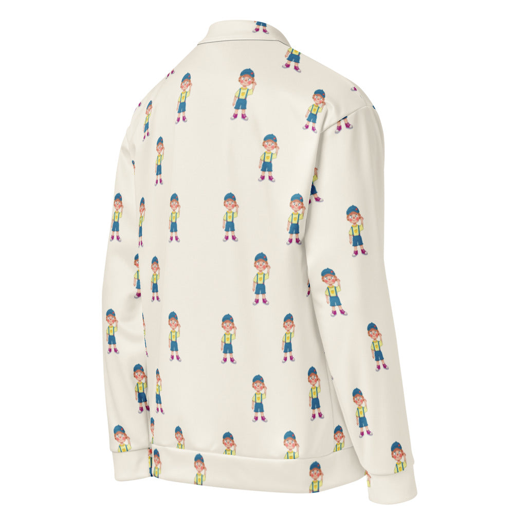 Giray Character All-Over Print Unisex Bomber Jacket, Roots & Talks - Right Back